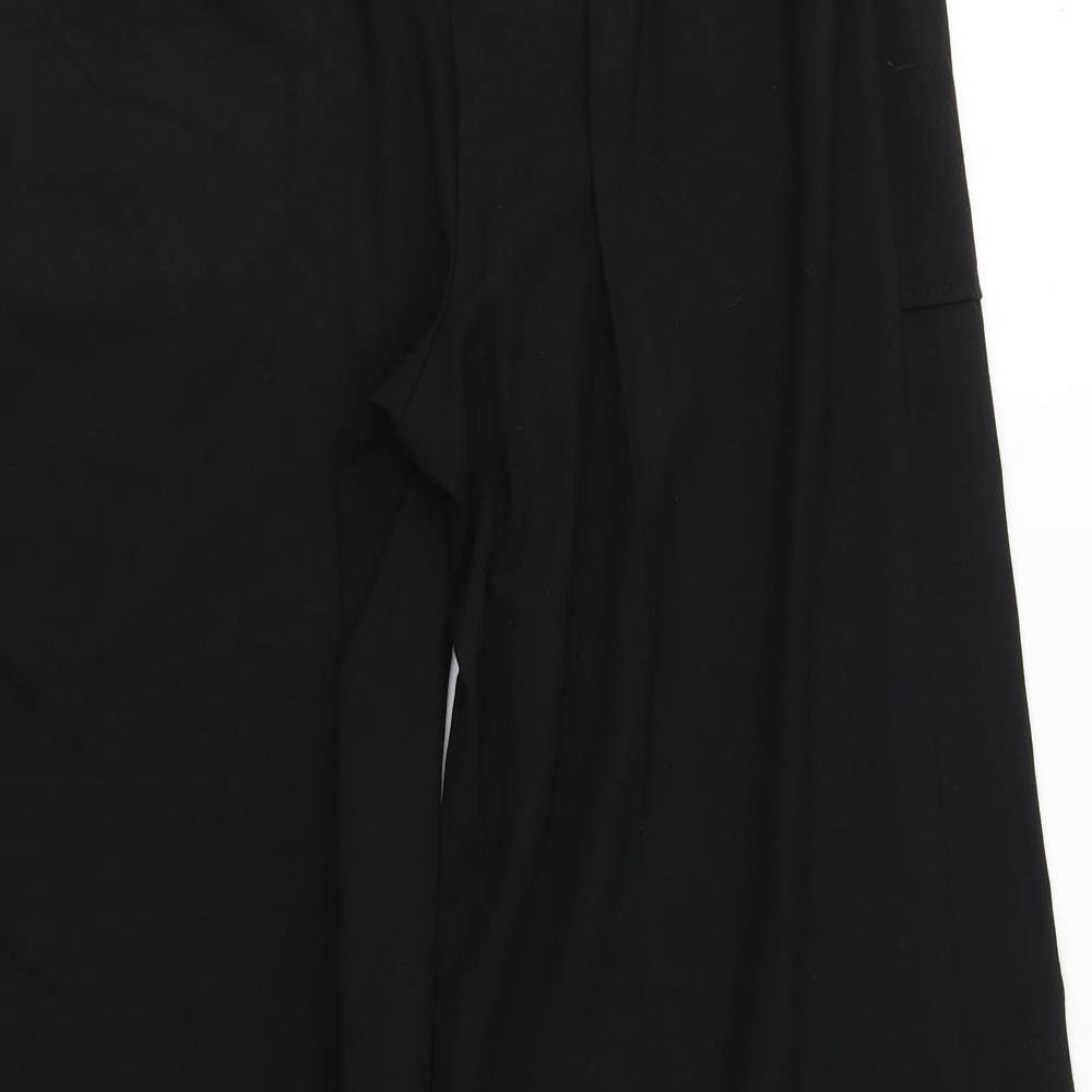 Marks and Spencer Womens Black  Polyester Trousers  Size 10 L23 in Regular
