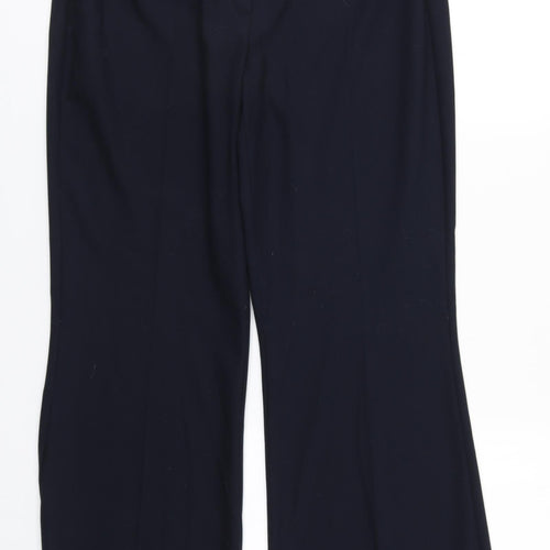 Marks and Spencer Womens Blue  Polyester Trousers  Size 10 L28 in Regular