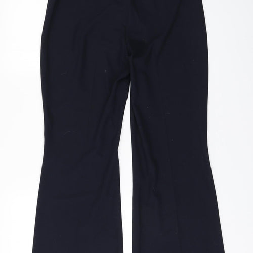 Marks and Spencer Womens Blue  Polyester Trousers  Size 10 L28 in Regular