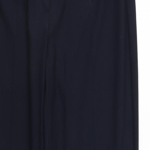 Marks and Spencer Womens Blue  Polyester Trousers  Size 10 L28 in Regular
