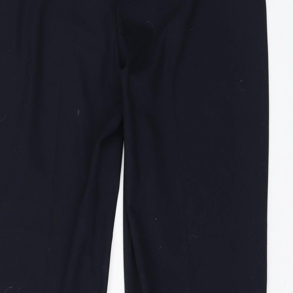 Marks and Spencer Womens Blue  Polyester Trousers  Size 10 L28 in Regular
