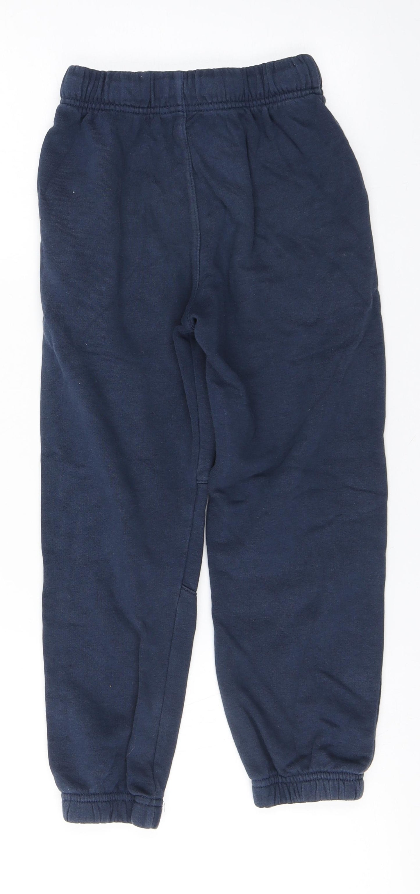 George Boys Blue  Cotton Sweatpants Trousers Size 6-7 Years  Regular