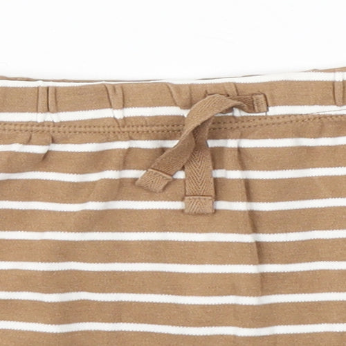 George Baby Green Striped Cotton Sweatpants Leggings Size 12-18 Months