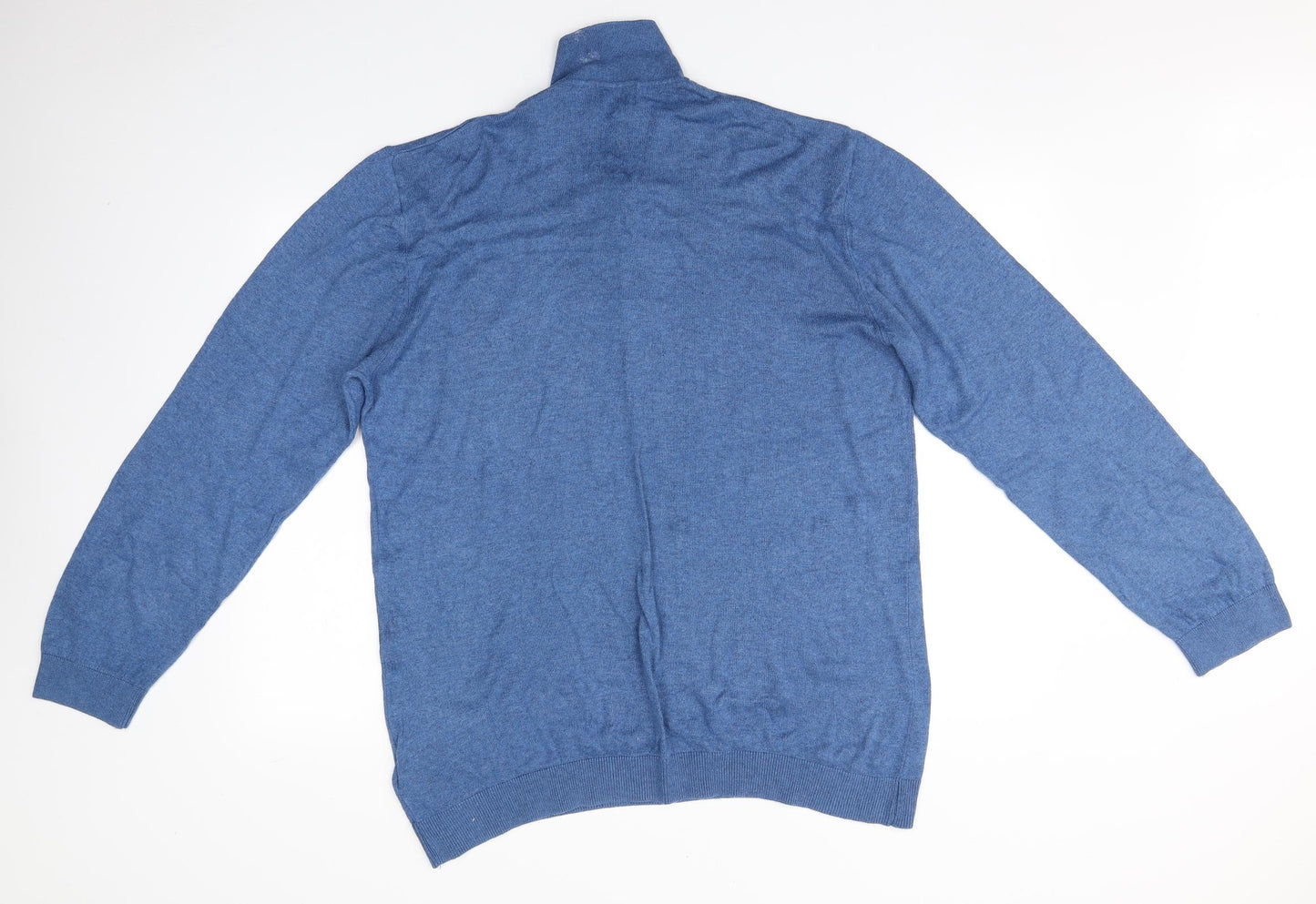 Marks and Spencer Mens Blue  Cotton  Polo Size 2XL Collared