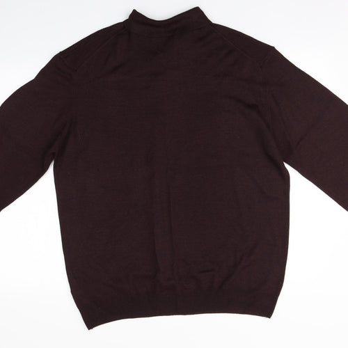 Marks and Spencer Mens Black  Wood  Polo Size 2XL Collared