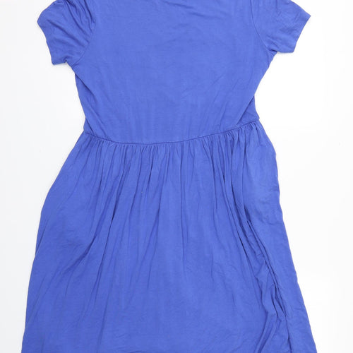 Preworn Womens Blue  Viscose A-Line  Size 16  Round Neck