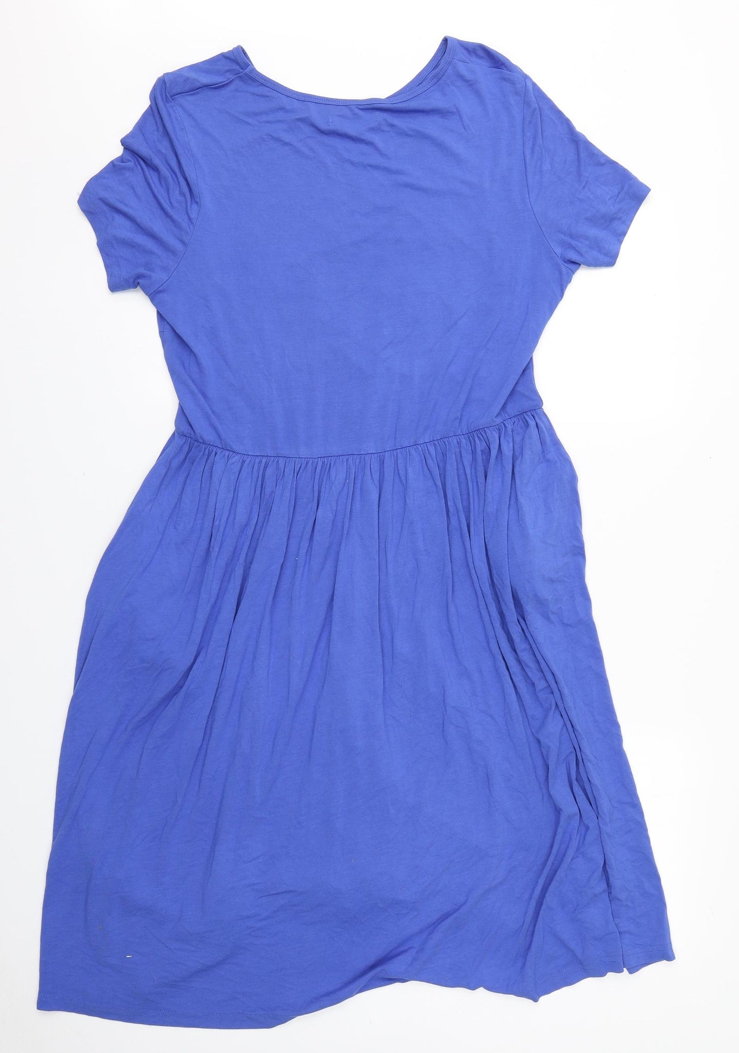 Preworn Womens Blue  Viscose A-Line  Size 16  Round Neck