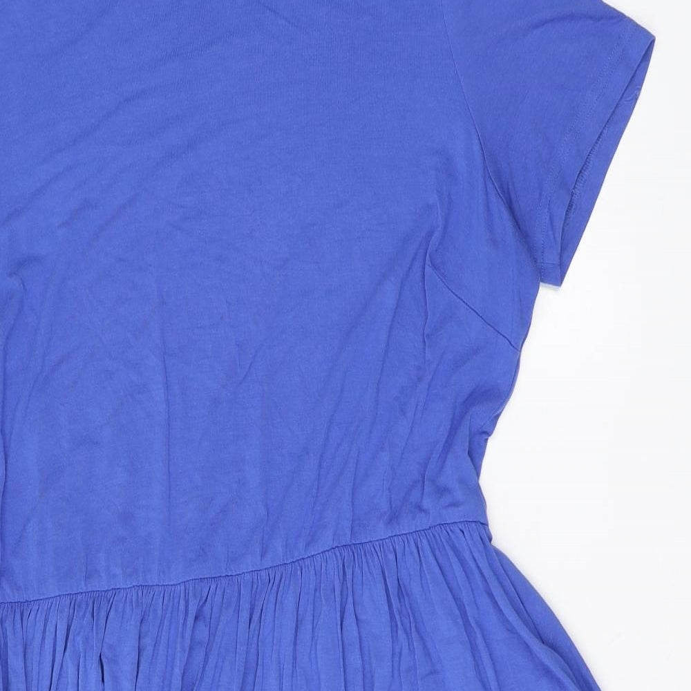 Preworn Womens Blue  Viscose A-Line  Size 16  Round Neck