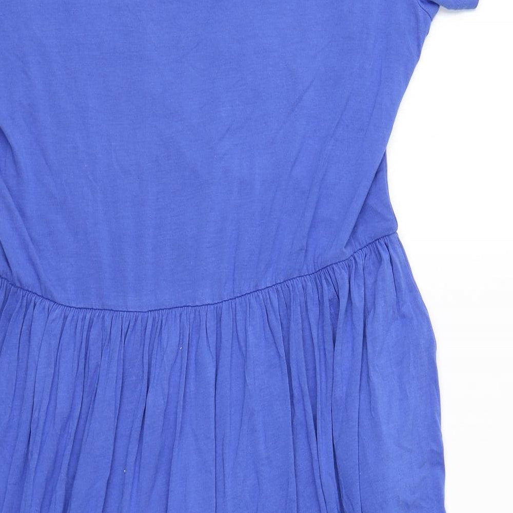 Preworn Womens Blue  Viscose A-Line  Size 16  Round Neck