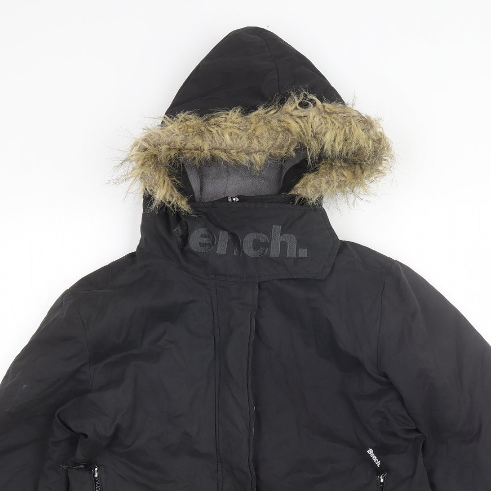 Bench Womens Black   Parka Jacket Size M