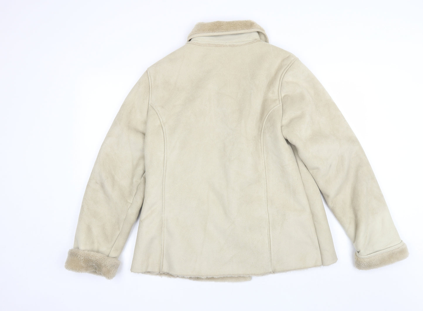 Casual Club Womens Beige   Overcoat Jacket Size 14