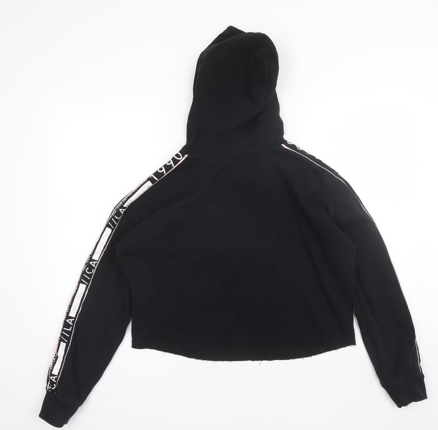 New Look Girls Black  Cotton Pullover Hoodie Size 14-15 Years   - Cropped