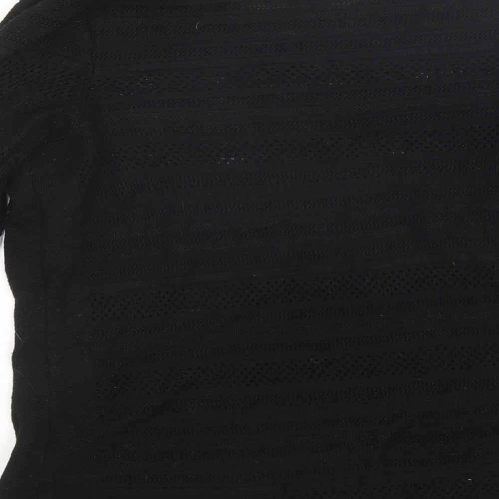 F&F Womens Black Round Neck  Viscose Pullover Jumper Size 10