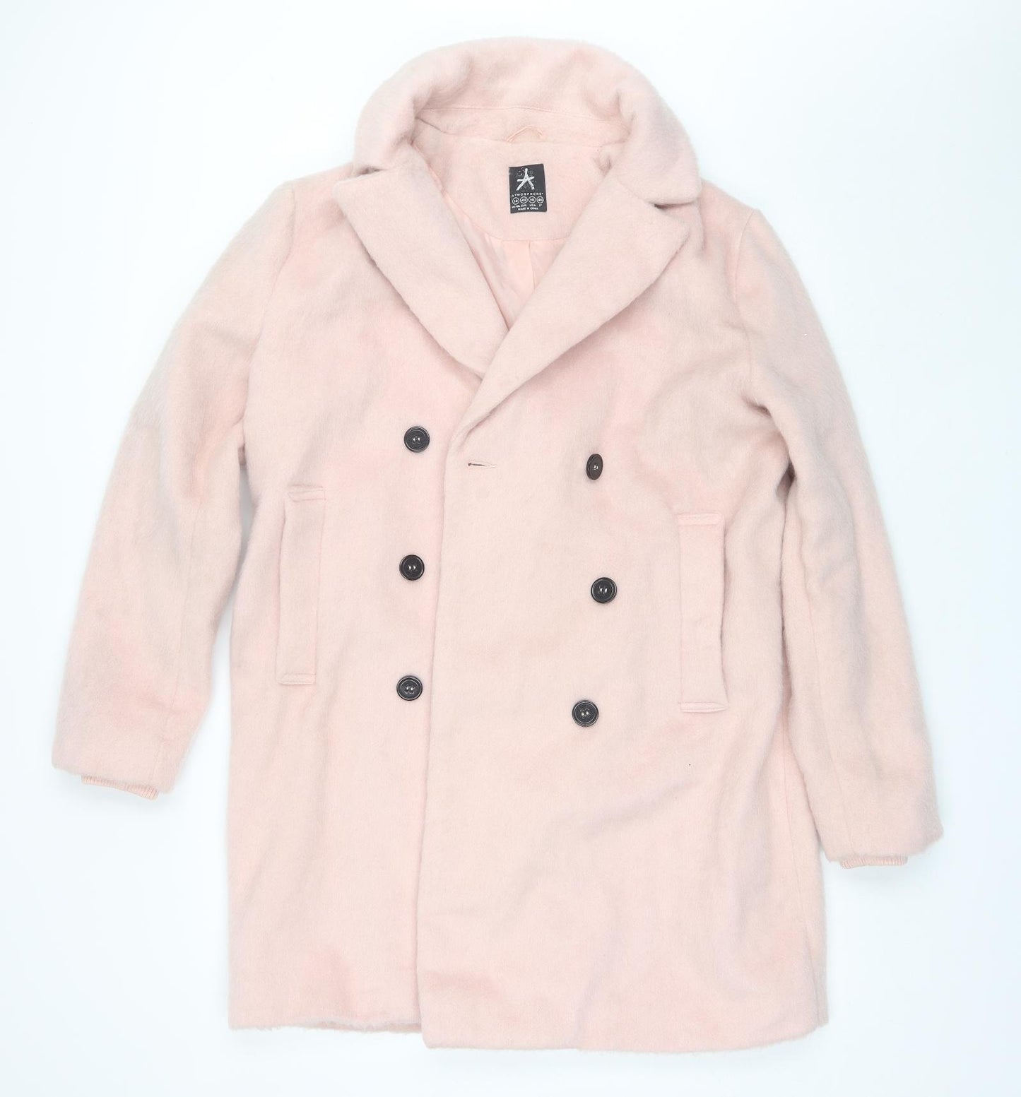 Atmosphere Womens Pink   Pea Coat Jacket Size 14
