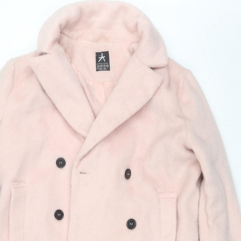 Atmosphere Womens Pink   Pea Coat Jacket Size 14