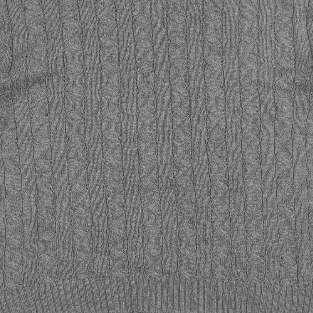 Ralph Lauren Mens Grey Round Neck  Cotton Pullover Jumper Size XL