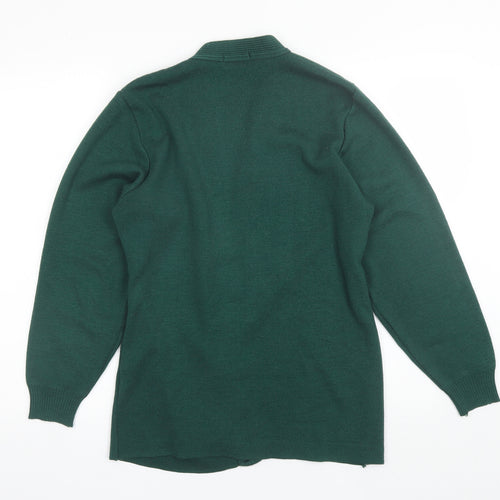 Rainbow Corporate Wear Womens Green V-Neck  Wool Cardigan Jumper Size S