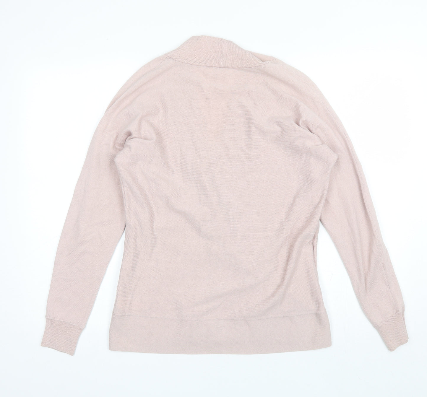 The White Company Womens Pink V-Neck  Wool Pullover Jumper Size 10