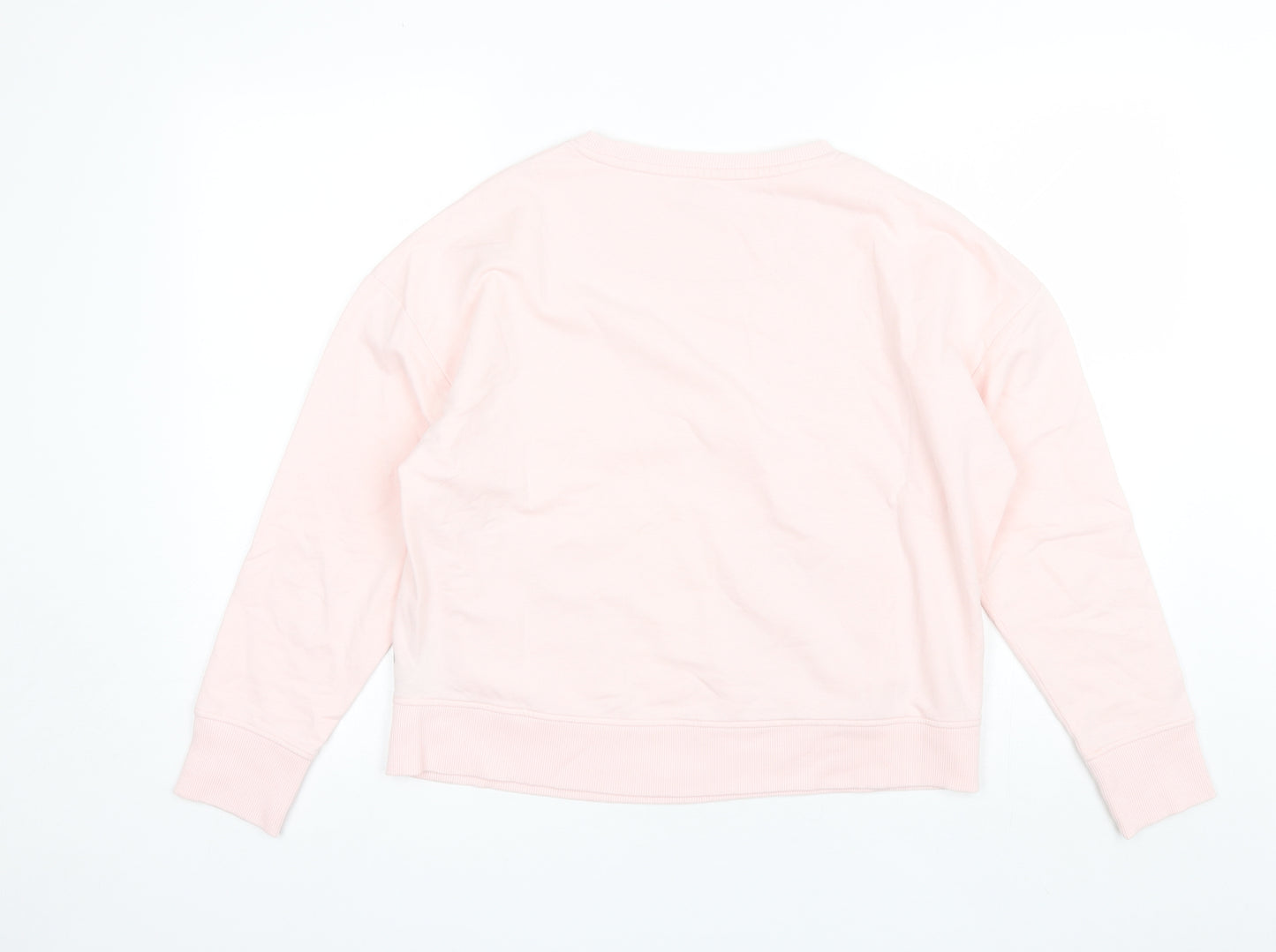 Marks and Spencer Womens Pink Round Neck  Cotton Pullover Jumper Size 10