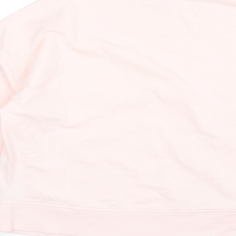 Marks and Spencer Womens Pink Round Neck  Cotton Pullover Jumper Size 10