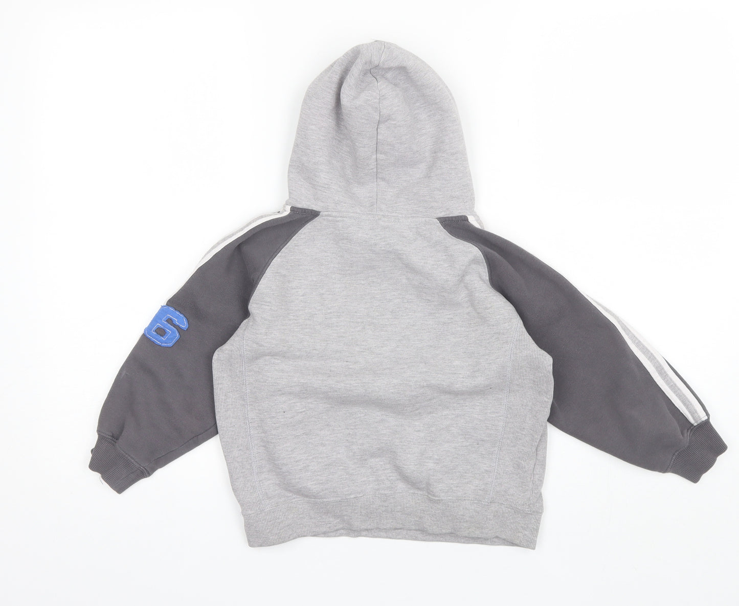 St Bernard Boys Grey  Cotton Pullover Hoodie Size 7 Years