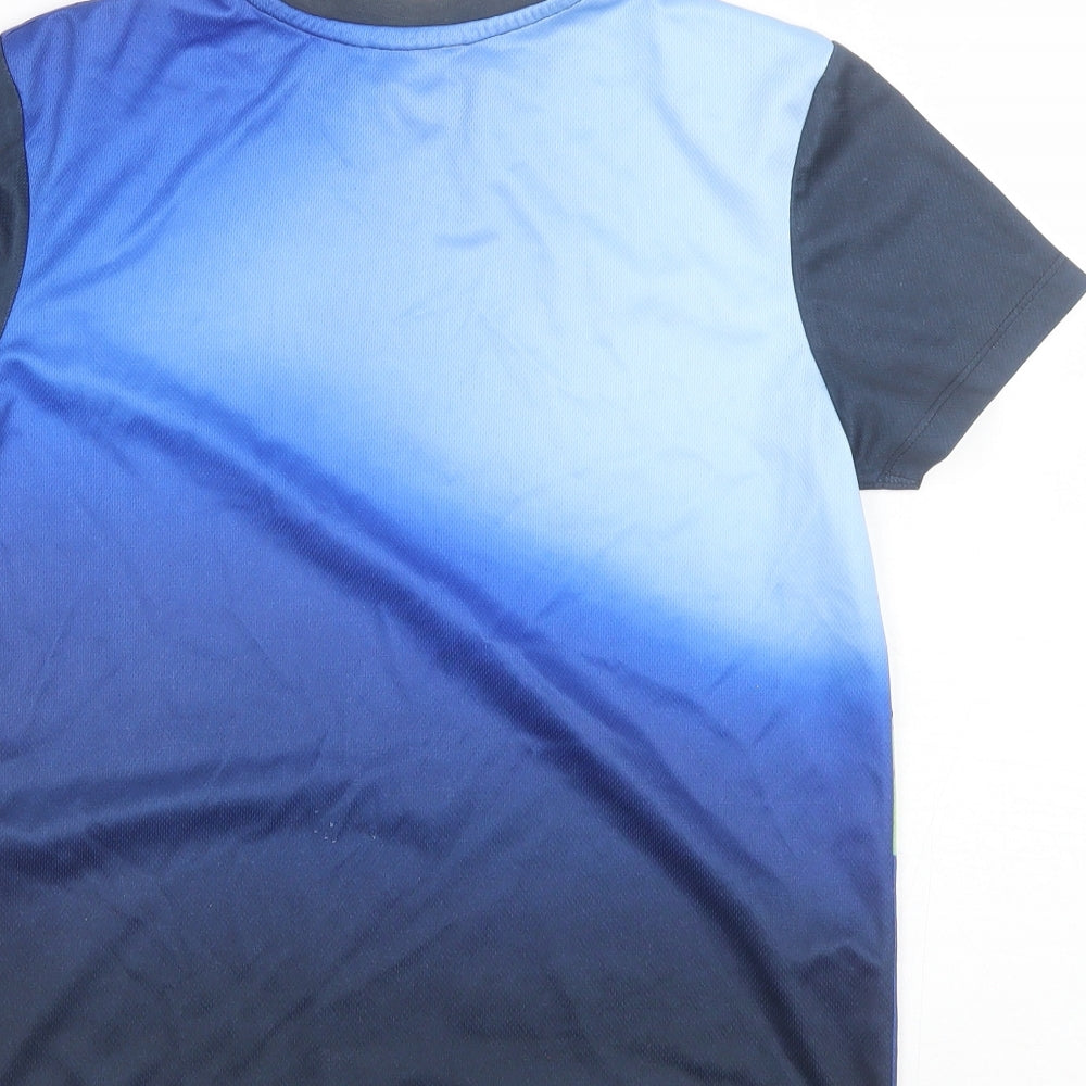 George Boys Blue  Polyester Basic T-Shirt Size 11-12 Years Round Neck