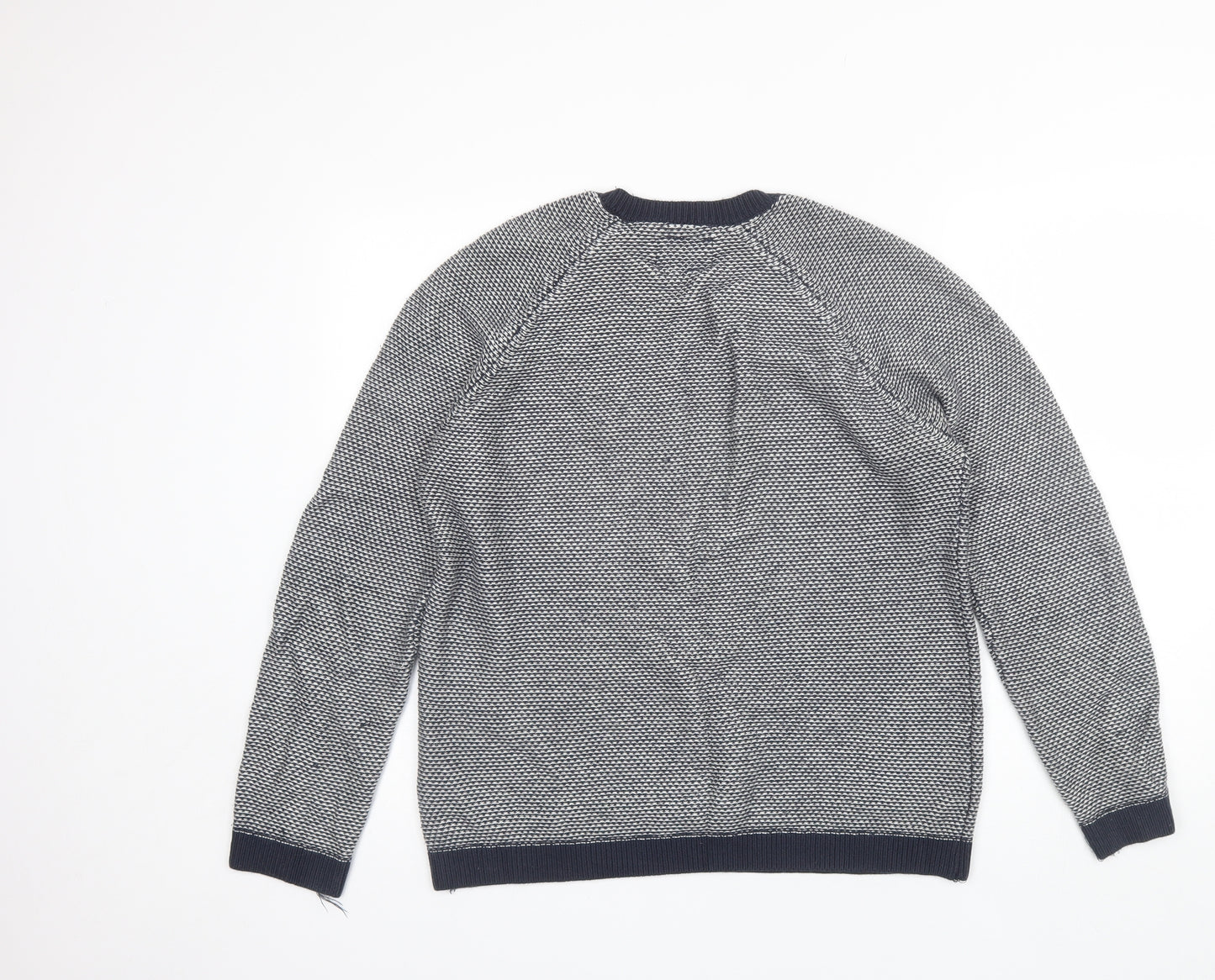 Topman Mens Blue Round Neck  Acrylic Pullover Jumper Size M