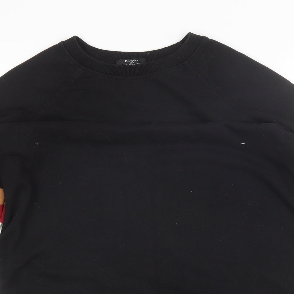 Berska Womens Black  Cotton Jumper Dress  Size S  Round Neck