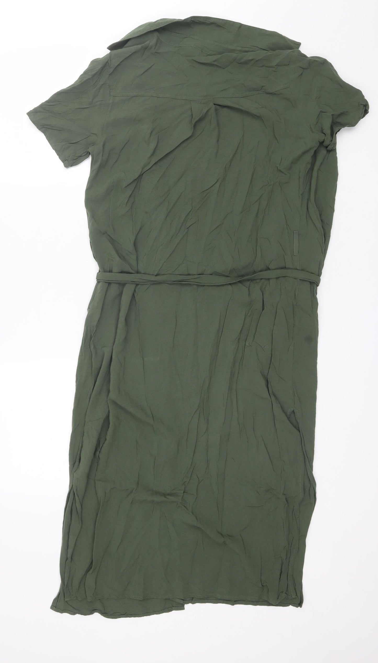 Divided Womens Green  Viscose T-Shirt Dress  Size 8  Collared
