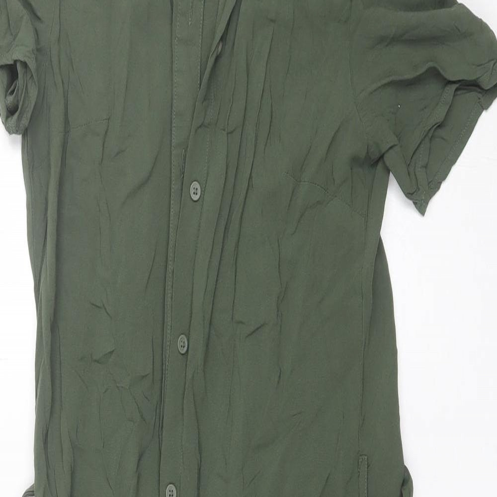 Divided Womens Green  Viscose T-Shirt Dress  Size 8  Collared