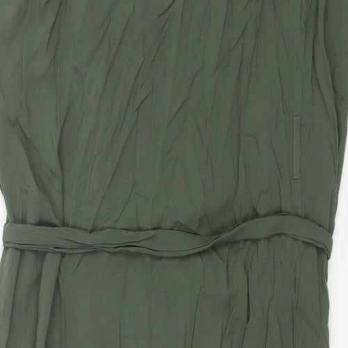 Divided Womens Green  Viscose T-Shirt Dress  Size 8  Collared