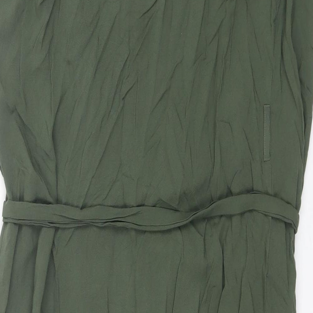 Divided Womens Green  Viscose T-Shirt Dress  Size 8  Collared