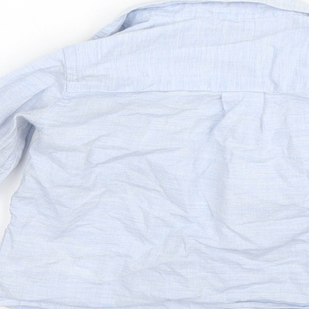 NEXT Baby Blue  Cotton Basic Button-Up Size 6-9 Months Collared