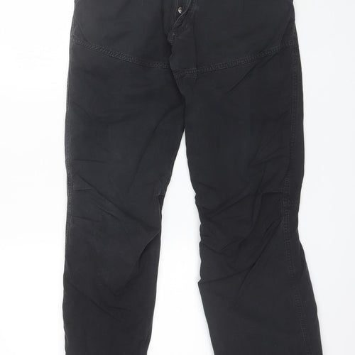 WRC Mens Black  Cotton Blend Trousers  Size 30 in L28 in Regular