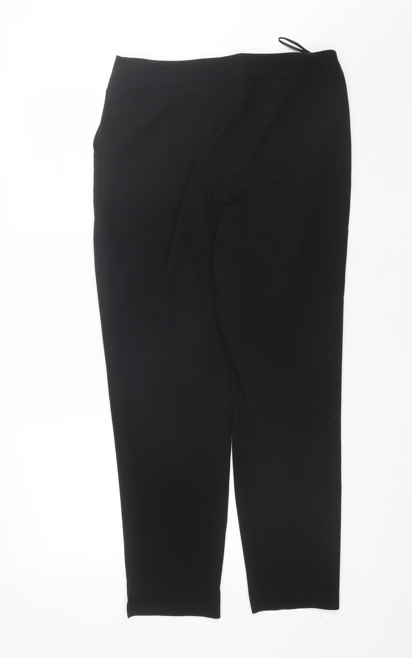 F&F Womens Black  Polyester Dress Pants Trousers Size 10 L27 in Regular