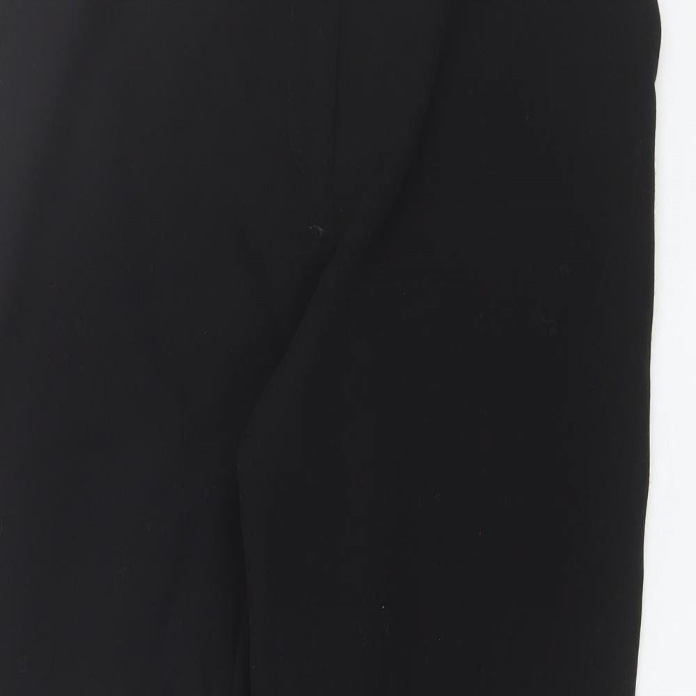 F&F Womens Black  Polyester Dress Pants Trousers Size 10 L27 in Regular