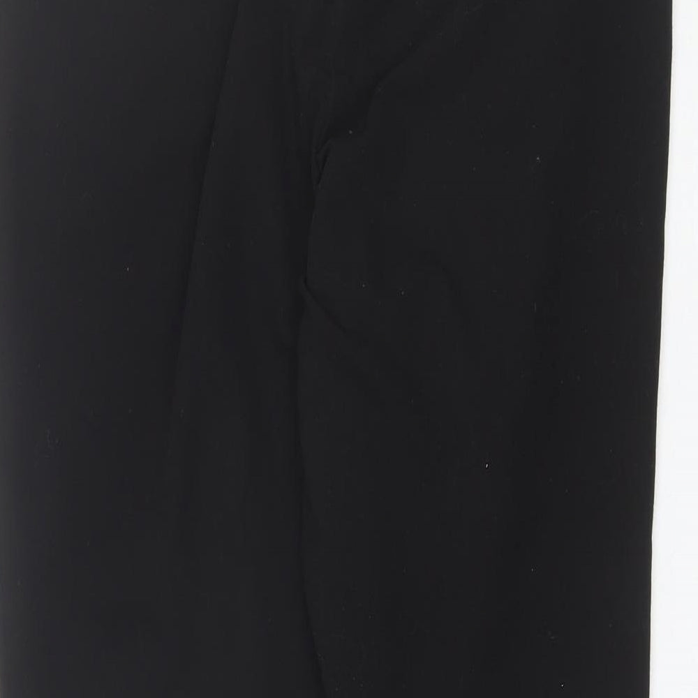 F&F Womens Black  Polyester Dress Pants Trousers Size 10 L27 in Regular