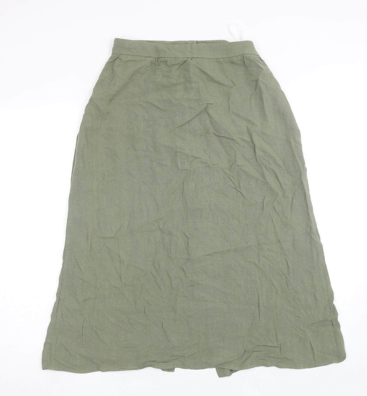 Primark Womens Green  Viscose A-Line Skirt Size 8