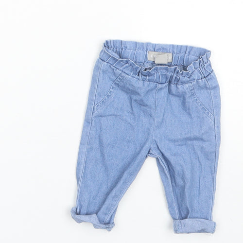 Primark Baby Blue  Cotton Jogger Trousers Size 0-3 Months