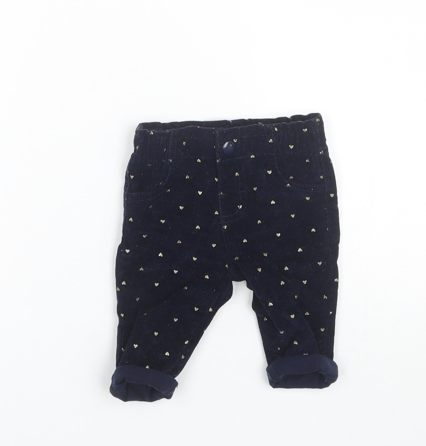 Primark Baby Blue  Cotton Jogger Trousers Size 0-3 Months