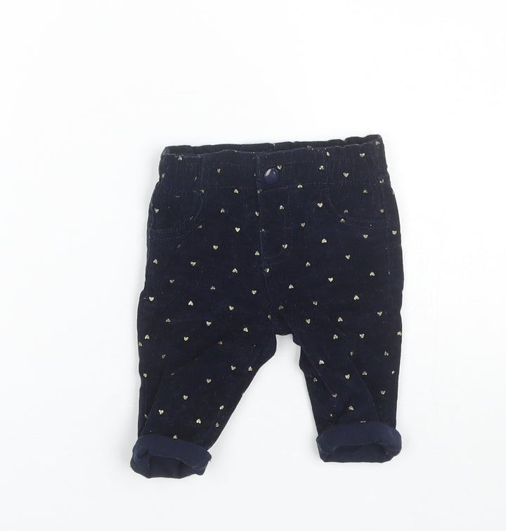 Primark Baby Blue  Cotton Jogger Trousers Size 0-3 Months