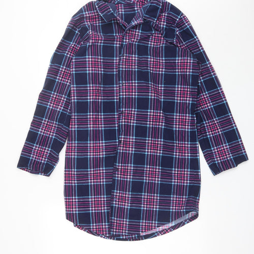 George Womens Blue Plaid Polyester Top Pyjama Top Size 12
