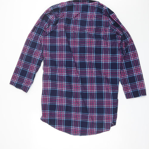 George Womens Blue Plaid Polyester Top Pyjama Top Size 12
