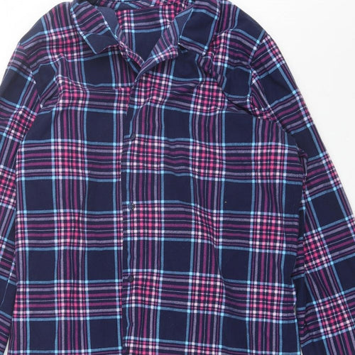 George Womens Blue Plaid Polyester Top Pyjama Top Size 12