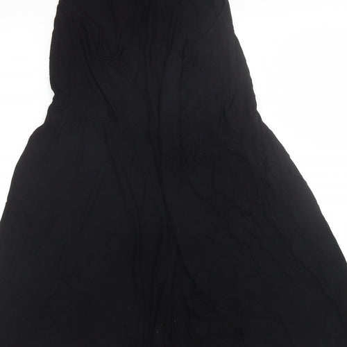 H&M Womens Black  Viscose Shift  Size L  V-Neck