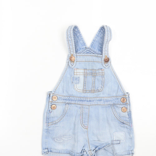 NEXT Girls Blue  Cotton Dungaree One-Piece Size 2-3 Years
