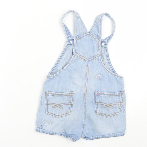 NEXT Girls Blue  Cotton Dungaree One-Piece Size 2-3 Years