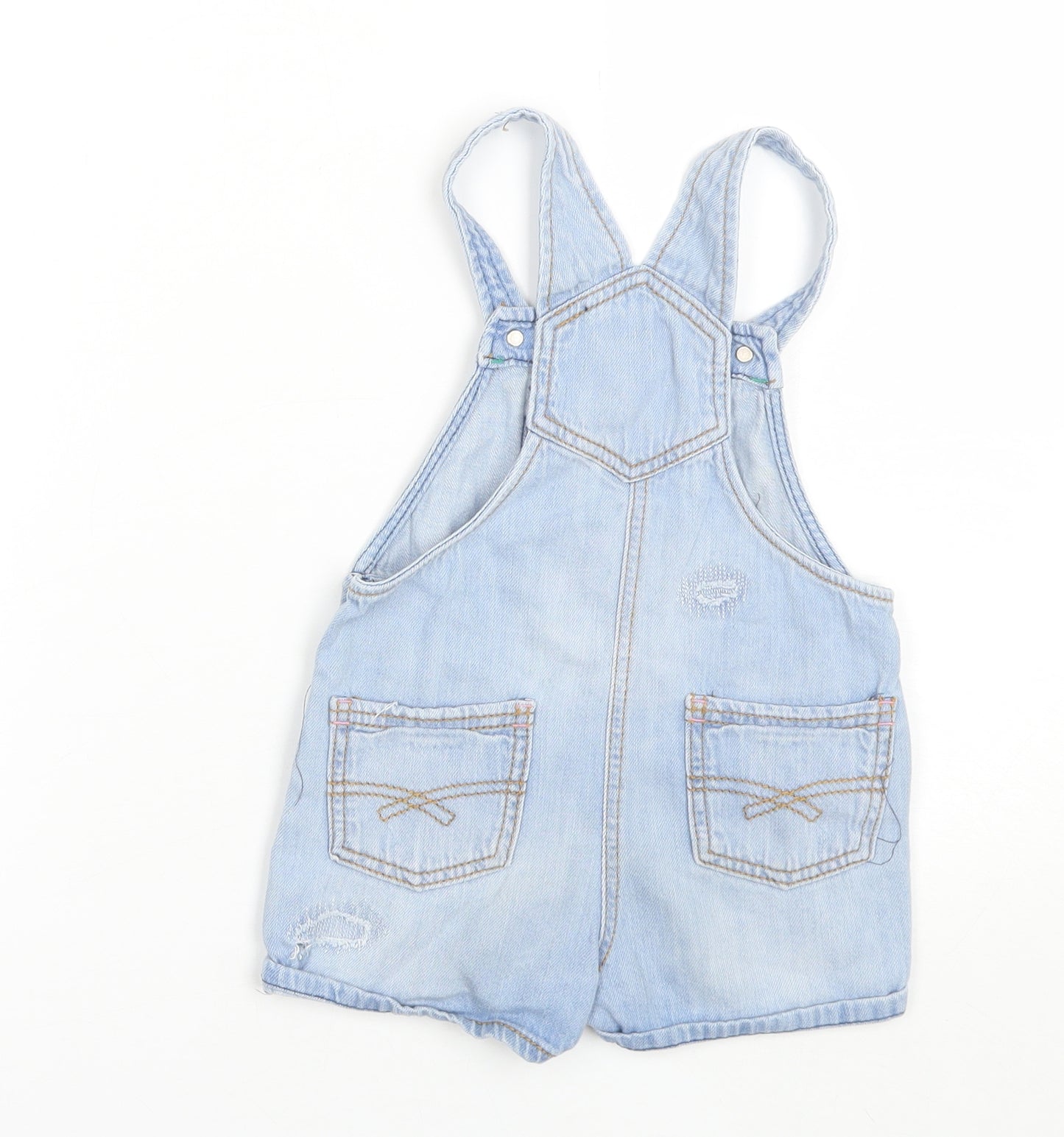 NEXT Girls Blue  Cotton Dungaree One-Piece Size 2-3 Years