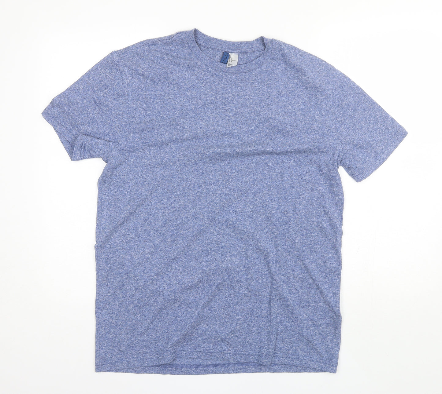 Divided Mens Blue  Cotton  T-Shirt Size M Round Neck