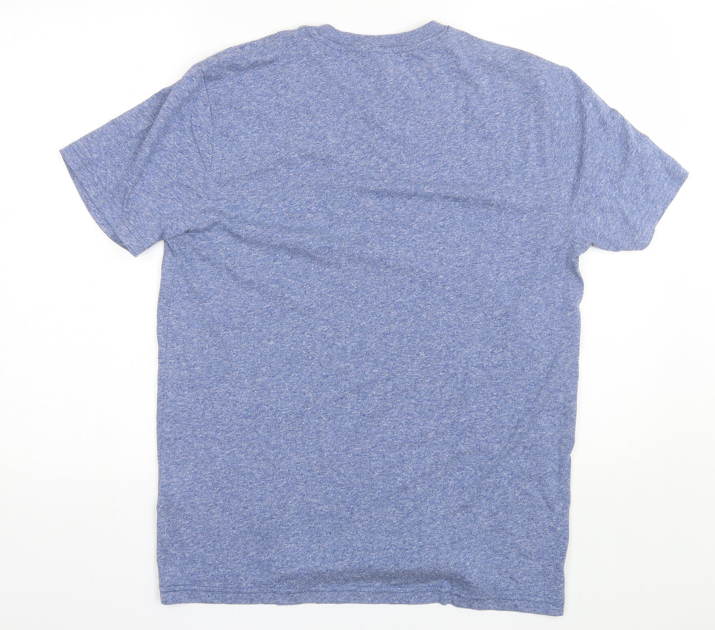 Divided Mens Blue  Cotton  T-Shirt Size M Round Neck